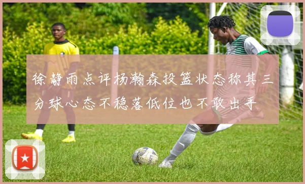 徐静雨点评杨瀚森投篮状态称其三分球心态不稳落低位也不敢出手
